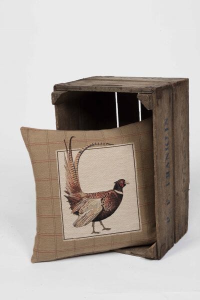 Fantail Pheasant Left Tapestry Cushion - 46x46cm (18