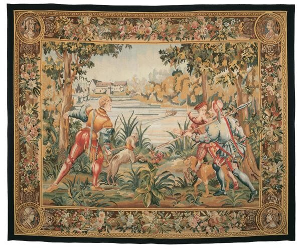 La Chasse en Foret Handwoven Tapestry - 124 x 168 cm (4'1