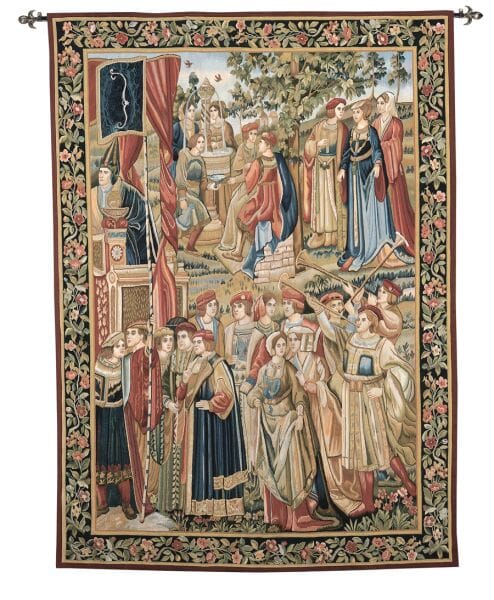 Medieval Trumpeters Handwoven Tapestry - 3 Sizes Available