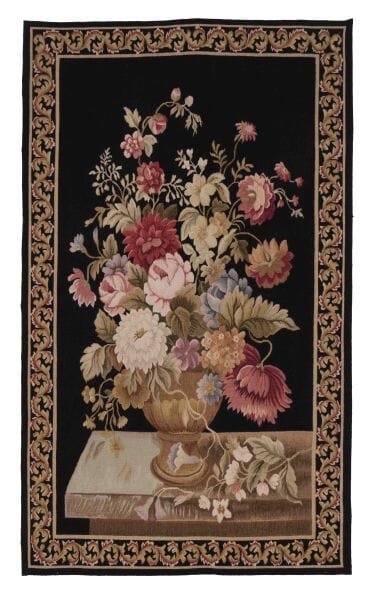 Bouquet on Ledge Handwoven Tapestry - 125 x 75 cm (4'1