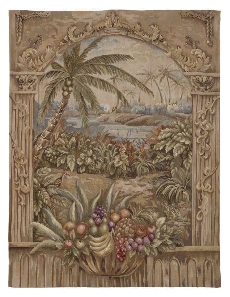 Palms & Fruit Handwoven Tapestry - 158 x 122 cm (5'2