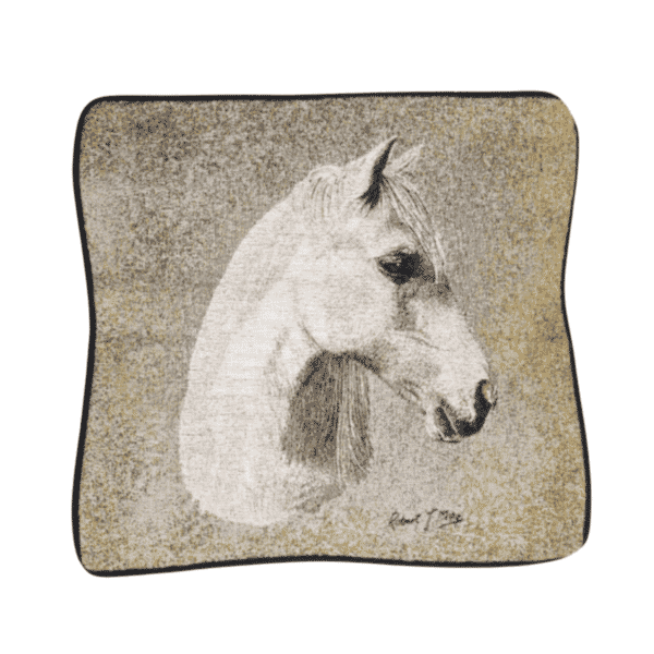 Horse Portrait Tapestry Cushion with Feather Filler - 42x42cm (16