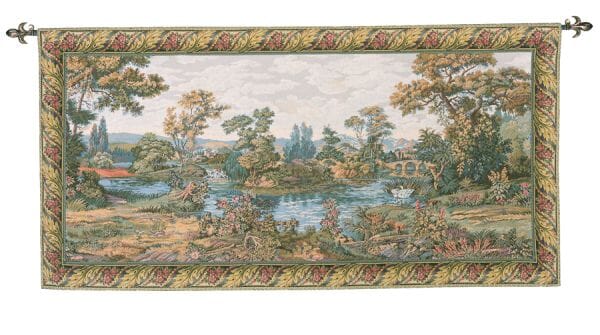 Lakeside Landscape Loom Woven Tapestry - 2 Sizes Available