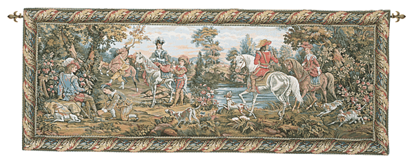 Horsemanship (Without Loops) Loom Woven Tapestry - 56 x 143 cm (1'10