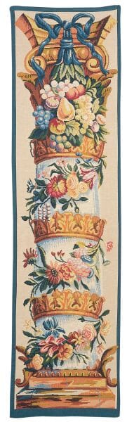 Floral Column Loom Woven Tapestry - 127 x 35 cm (4'2