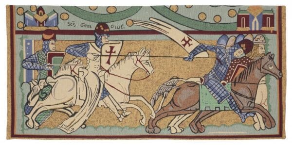 Knights of St. Gregory Loom Woven Tapestry - 57 x 117 cm (1'11
