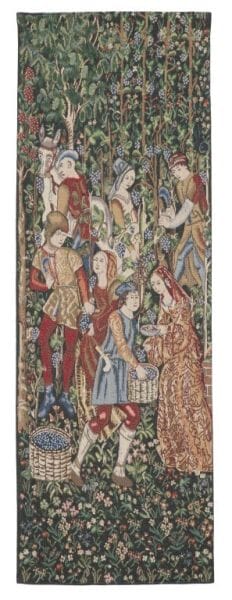 Grape Harvest Portiere Loom Woven Tapestry - 122 x 43 cm (4'0