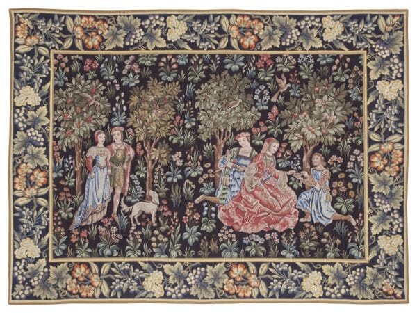 Scene Galantes Loom Woven Tapestry - 130 x 170 cm (4'3