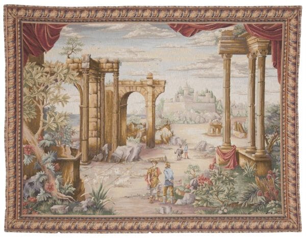 Classical Ruins Loom Woven Tapestry - 150 x 195 cm (4'11
