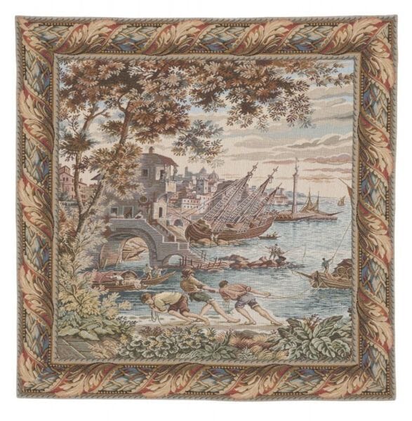 Venice Docks Loom Woven Tapestry - 82 x 82 cm (2'8