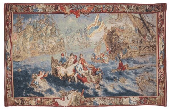 Naval Battle Loom Woven Tapestry - 110 x 170 cm (3'7