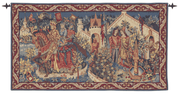 History of King Arthur Loom Woven Tapestry - 54 x 99 cm (1'9