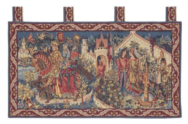 History of King Arthur Loom Woven Tapestry - 54 x 99 cm (1'9