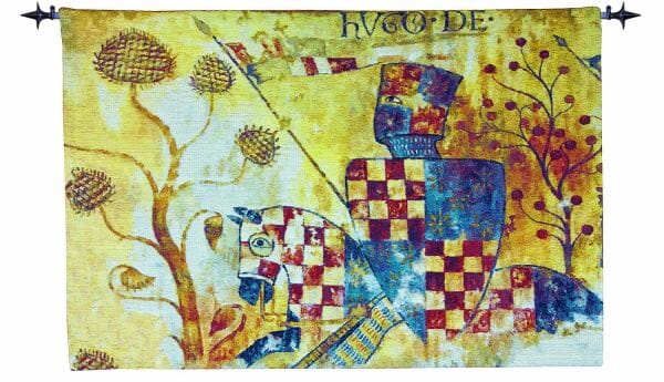 Medieval Knight Loom Woven Tapestry - 65 x 95 cm (2'2