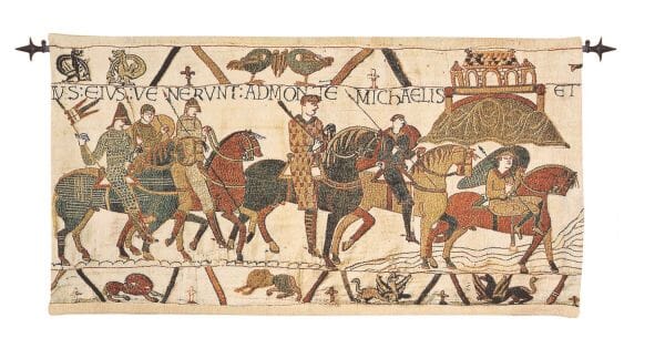 Bayeux - Mont St. Michel Loom Woven Tapestry - 2 Sizes Available