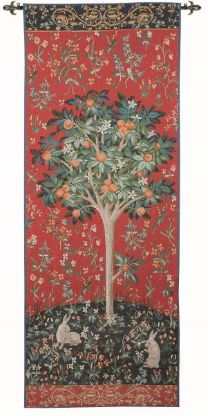Medieval Tree Portiere Loom Woven Tapestry - 185x70cm (6'1