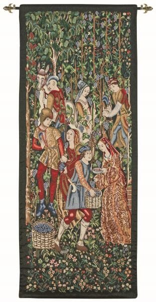 Grape-Harvest Portiere Loom Woven Tapestry - 176 x 70 cm (5'10