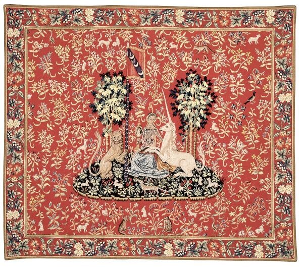 Lady with the Unicorn - Sight Loom Woven Tapestry - 132 x 150 cm (4'4