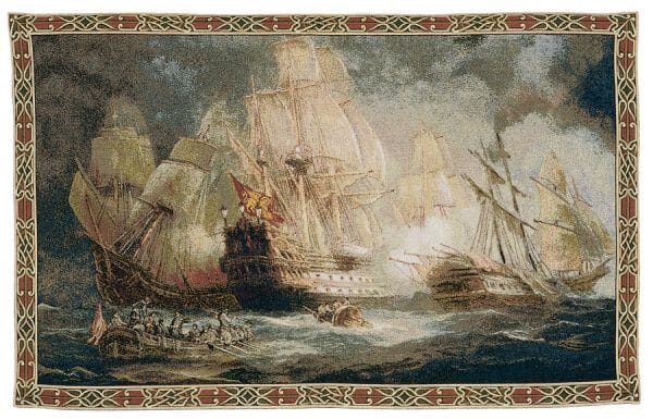 Naval Battle Loom Woven Tapestry - 67 x 105 cm (2'2