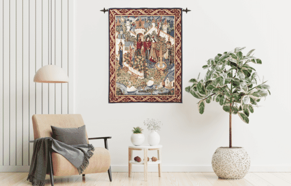 Arthur Draws the Sword Loom Woven Tapestry - 102 x 85 cm (3'4