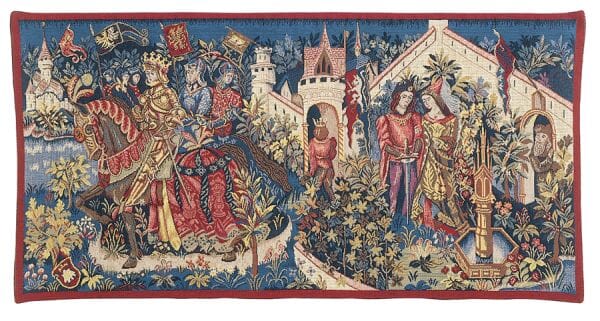 History of King Arthur Loom Woven Tapestry - 45 x 90 cm (1'6