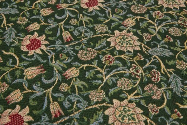 Evenlode Flowers - Green Tapestry Fabric