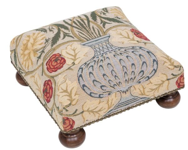 Morris Flowerpot Tapestry Footstool
