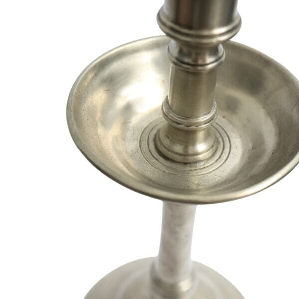 Set of 3 Pewter Candlestick Holders - Approx. H.31 x W.14 cm - Last Pieces Remaining!