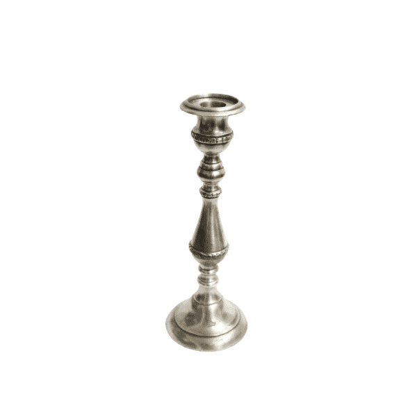 Pewter Candlestick Holder - Approx. H.24 x W.9 cm - Last Piece Remaining!