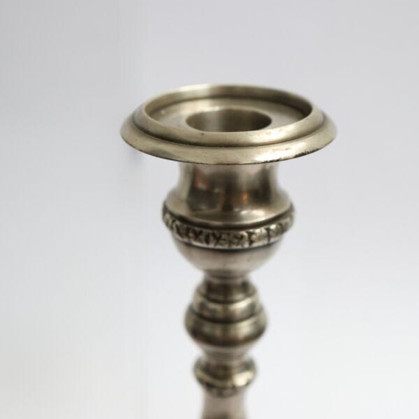 Pewter Candlestick Holder - Approx. H.24 x W.9 cm - Last Piece Remaining!