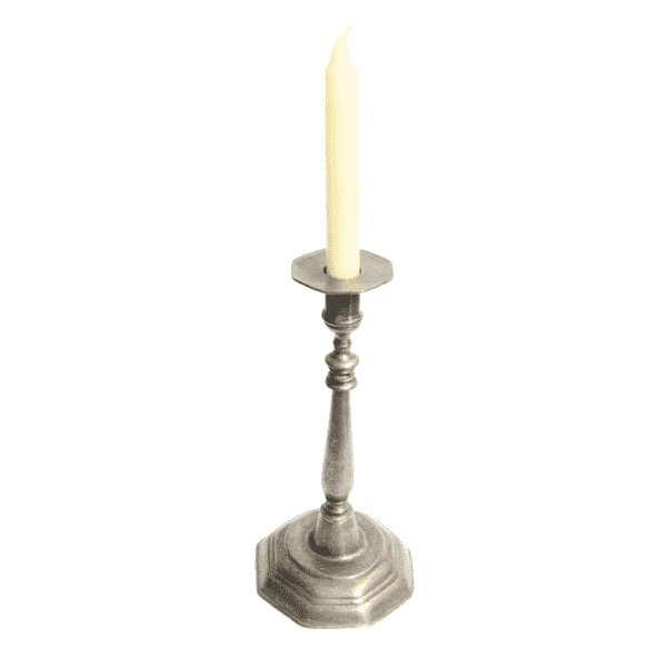 Pair of Pewter Candlestick Holders - Approx. H.24 x W.11 cm - Last Pieces Remaining!
