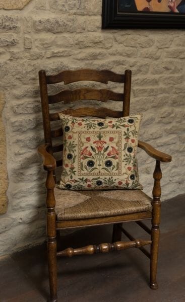 Primrose Cream Tapestry Cushion - 46x46cm (18