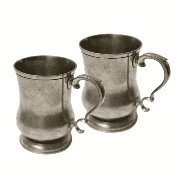 Pair of Pewter Tankards - Approx. H.12 x W.13 cm - Last Pieces Remaining!