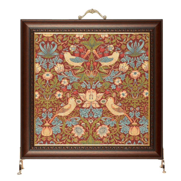 Strawberry Thief Red Tapestry Firescreen
