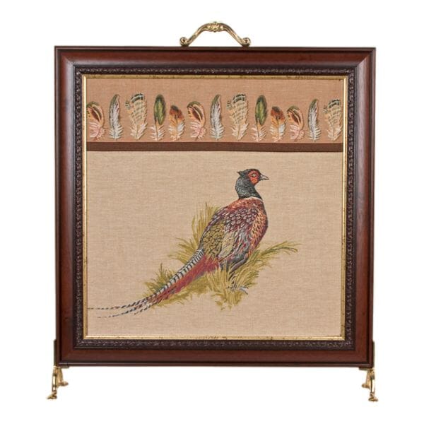 Pheasant & Feathers Tapestry Firescreen