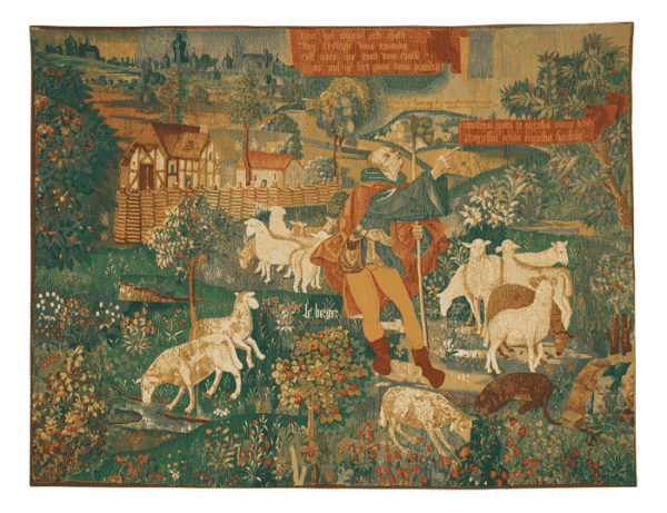 The Medieval Shepherd Silkscreen Tapestry - 200 x 256 cm (6'7