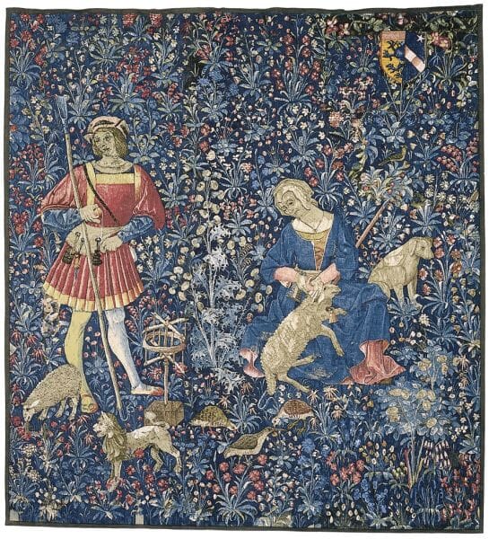 Shearing & Woolwinding Silkscreen Tapestry - 221 x 201 cm (7'3