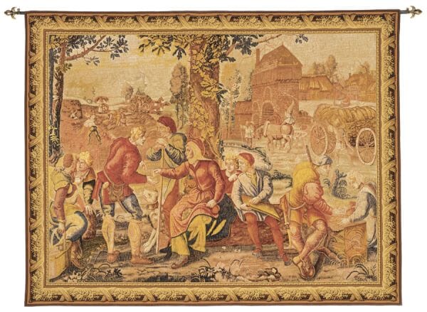 Paie des Moissonneurs Silkscreen Tapestry - 168 x 213 cm (5'6