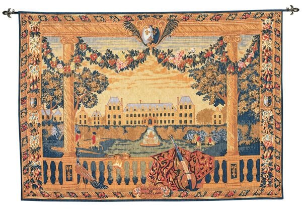 Chateau de Monceaux Silkscreen Tapestry - 135 x 191 cm (4'5