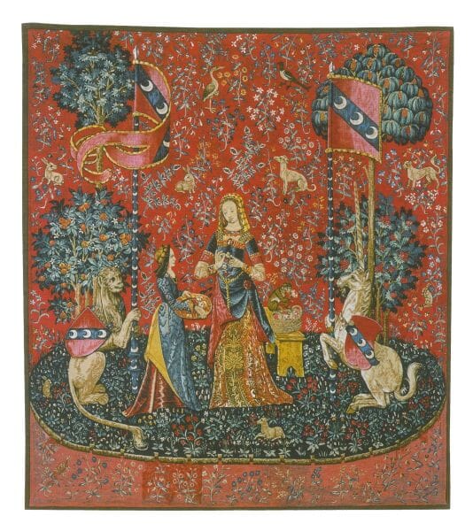 Lady with the Unicorn 'L'Odorat' Silkscreen Tapestry - 155 x 138 cm (5'1