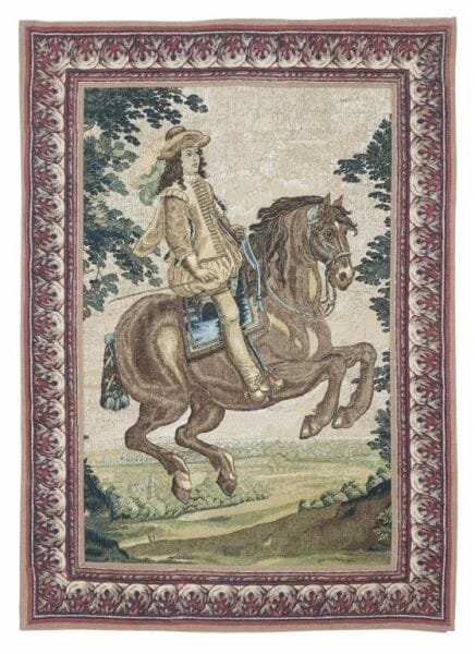 Mounted Cavalier Silkscreen Tapestry - 117 x 83 cm (3'10