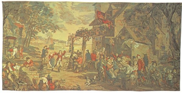 Flanders Country Scene Silkscreen Tapestry - 127 x 255 cm (4'2