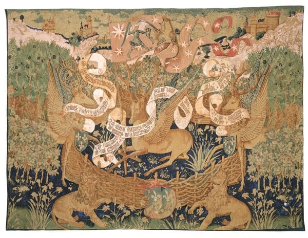 Les Cerfs Ailes Silkscreen Tapestry - 145 x 194 cm (4'9