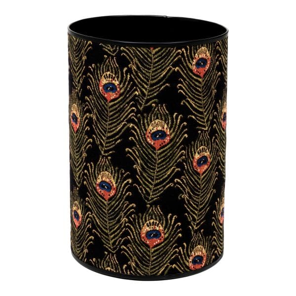 Peacock Feathers Tapestry Waste Bin