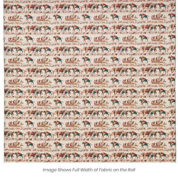 Bayeux Horses & Boatmen Tapestry Fabric