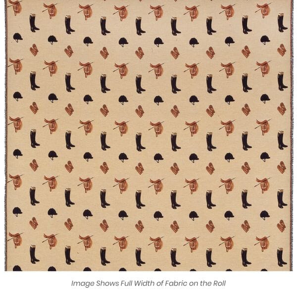 Equestrian - Beige Tapestry Fabric