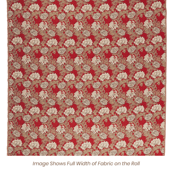 Chrysanthemums Red Tapestry Fabric