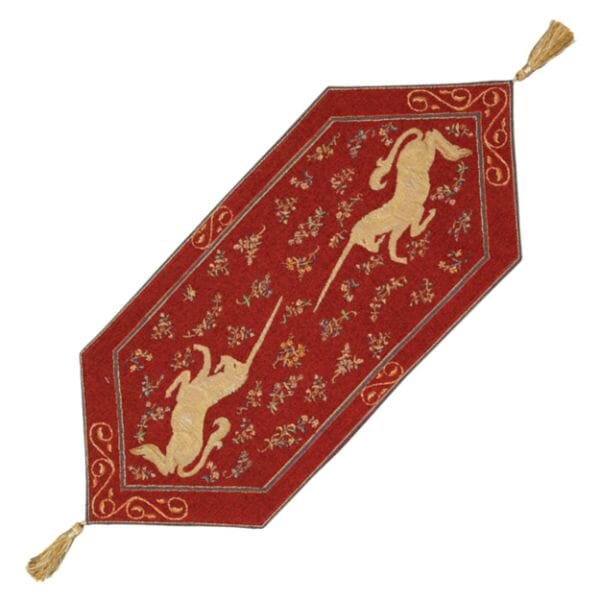 Medieval Unicorns Tapestry Table Runner - 82x35cm (32