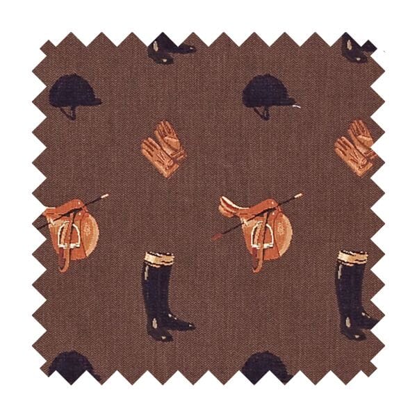 Equestrian - Brown Tapestry Fabric