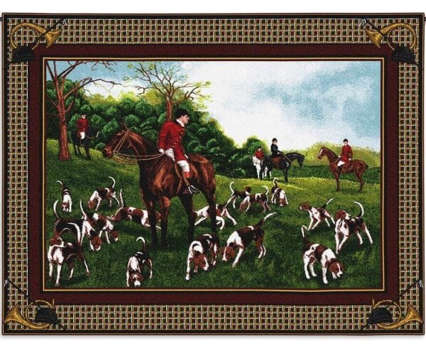 Fox Hunt Loom Woven Tapestry - 66 x 82 cm (2'2